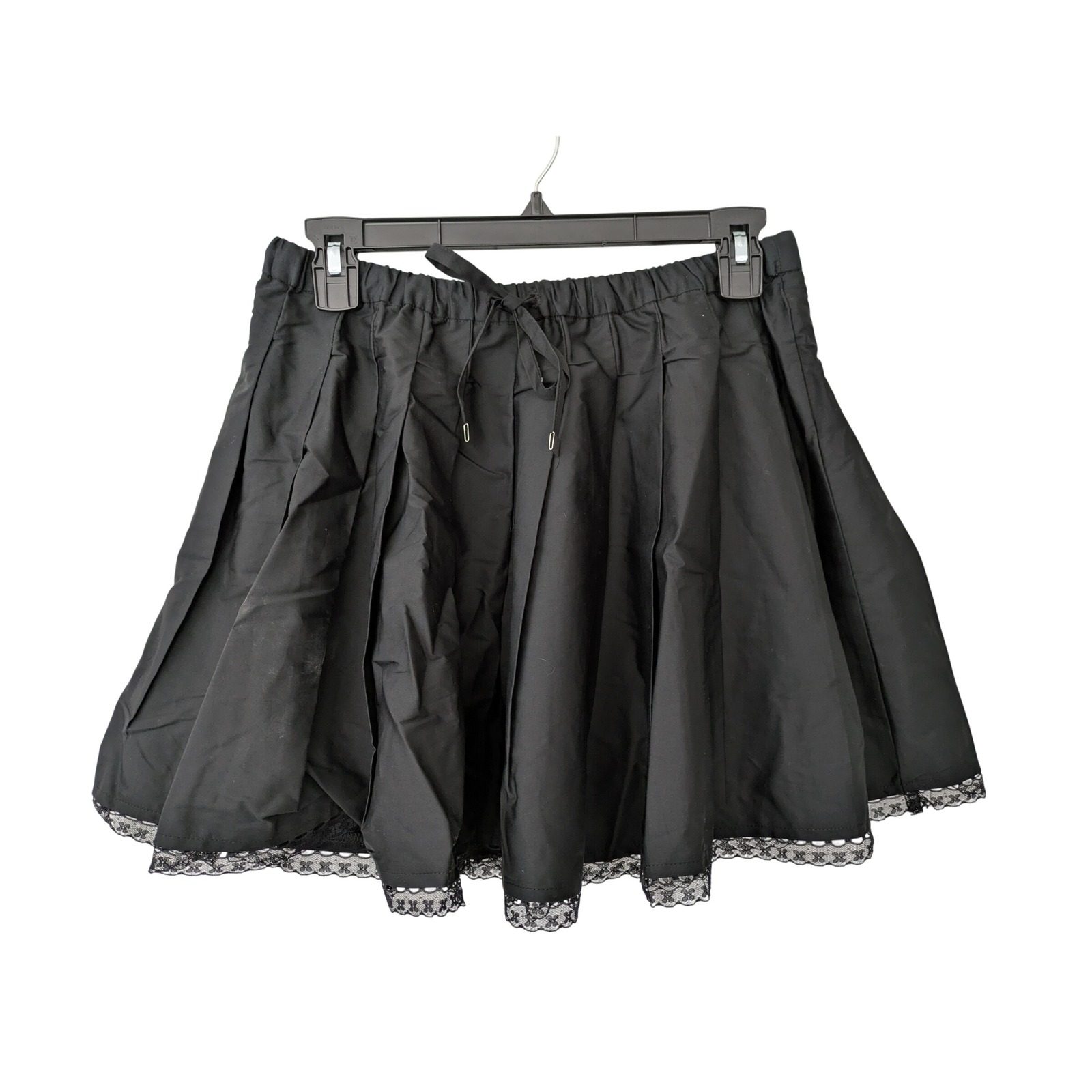 J. Crew Pleated Tie Waist Mini Skirt Size Xs Black Nwt Ck531